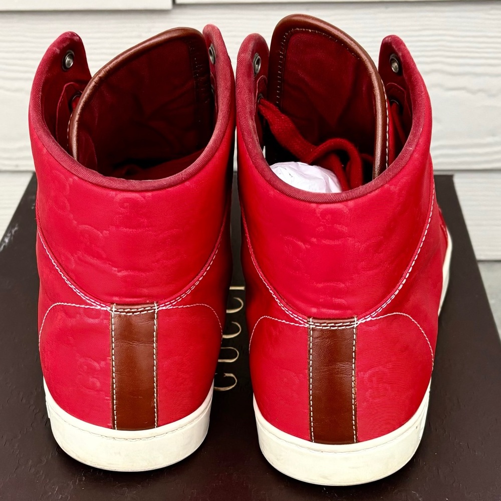Gucci GG Rare Red Brown Guccisima High Tops🔥 - Picture 4 of 9